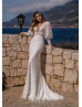 Puff Sleeves Beaded Fabulous Bling-bling Wedding Dress